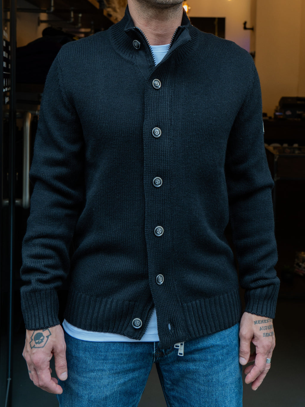 CARDIGAN CERNIERA NERO