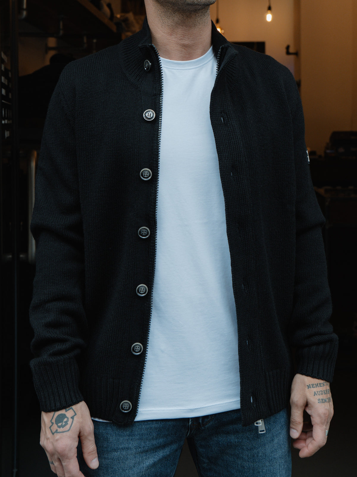 CARDIGAN CERNIERA NERO