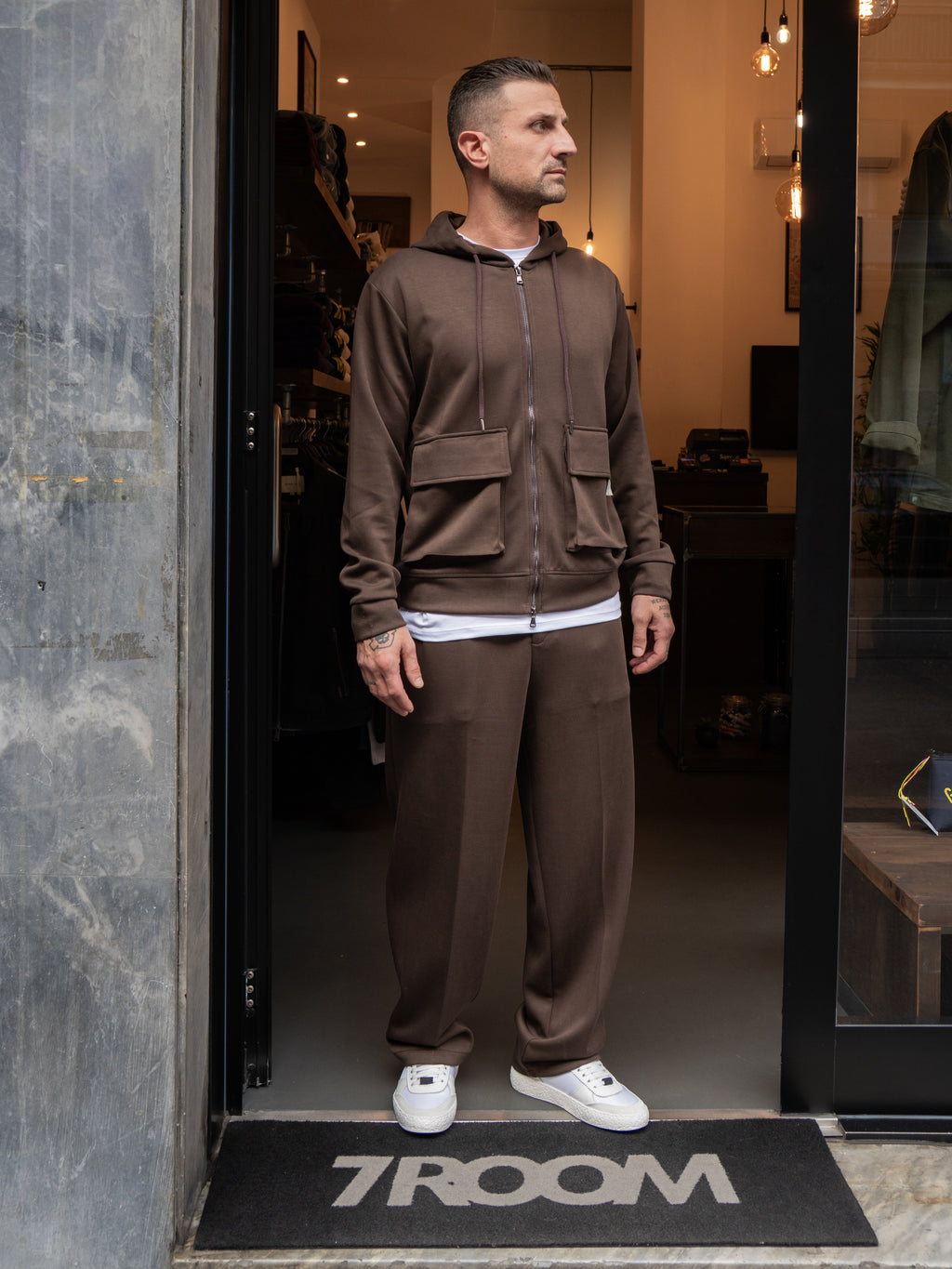 FELPA CAPPUCCIO CON ZIP BL11