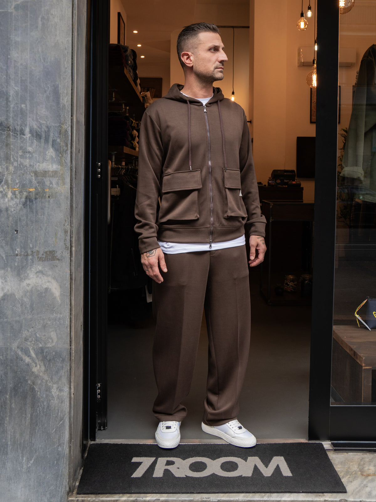 FELPA CAPPUCCIO CON ZIP BL11