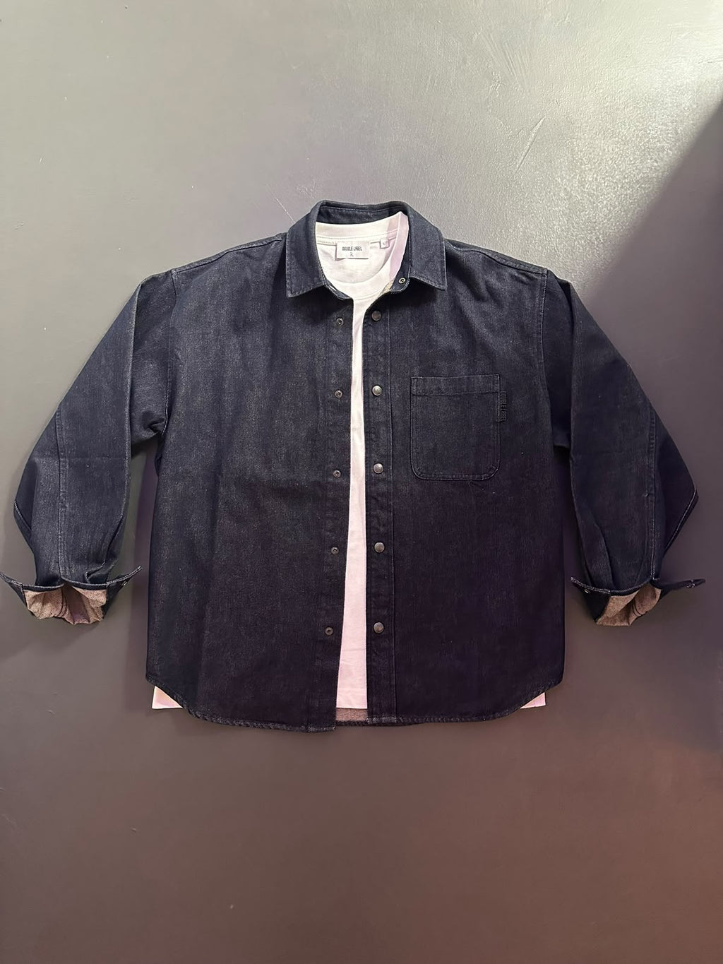 OVERSHIRT DENIM DOUBLE LABLE