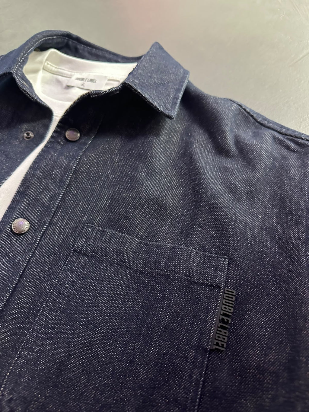 OVERSHIRT DENIM DOUBLE LABLE