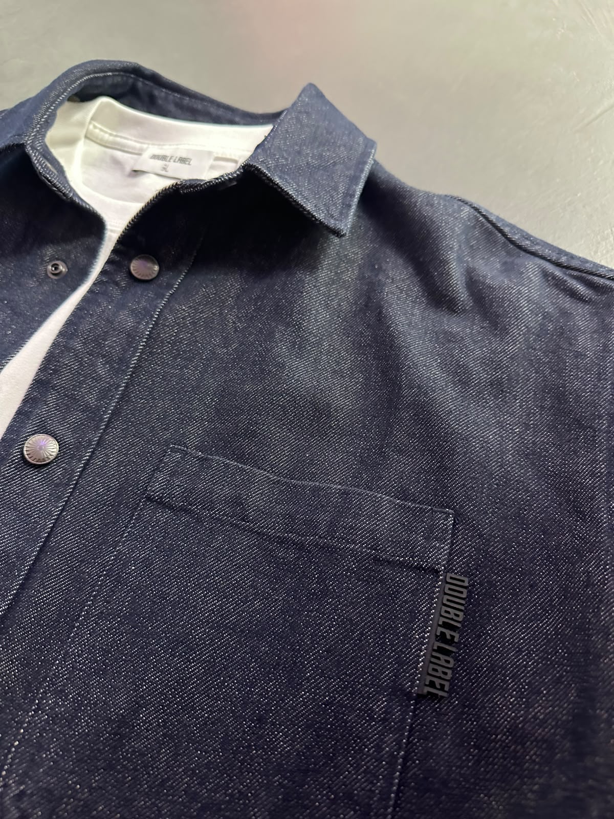 OVERSHIRT DENIM DOUBLE LABLE