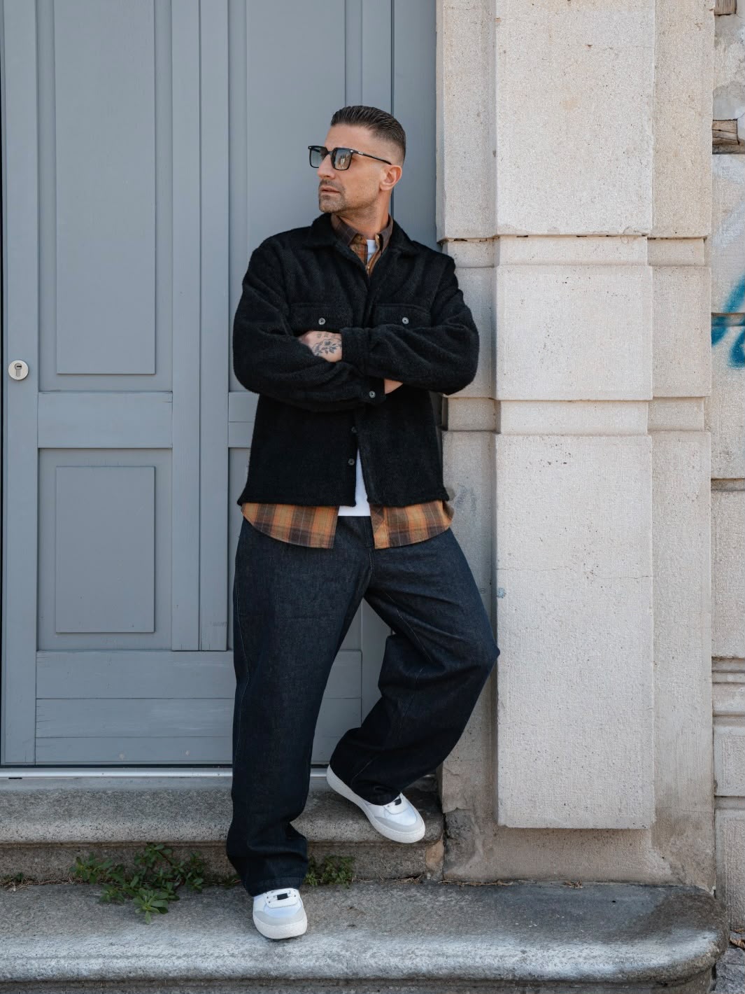 PANTALONE DENIM BAGGY DOUBLE LABLE